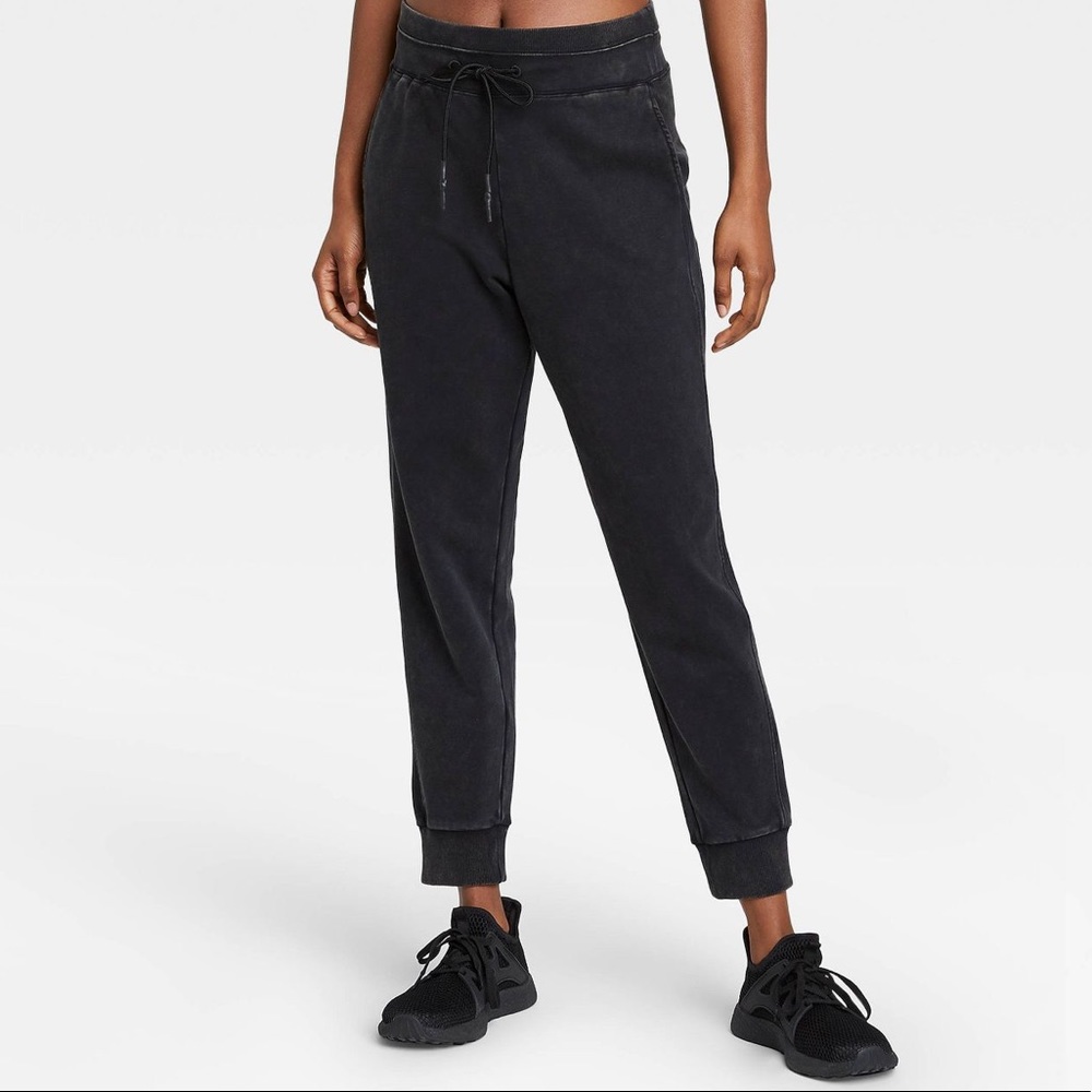 Women's Mid-Rise French Terry Acid Wash Jogger Pants - JoyLab